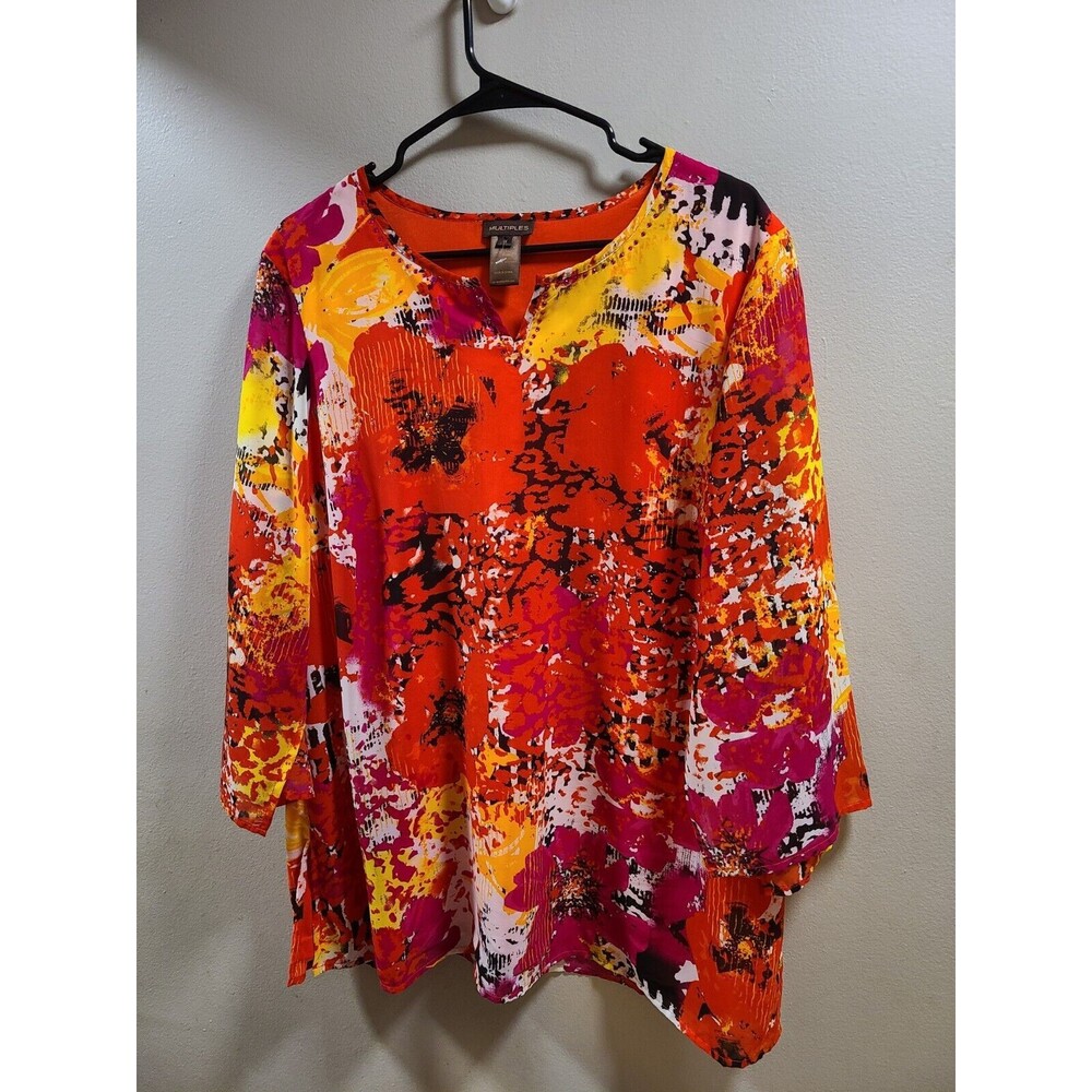 Multiples women Abstract tunic Top Size 1x